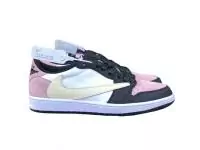 air jordan 1 basses soldes travis scott pink black